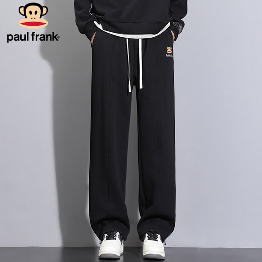 Paul Frank Casual Pants Men's Autumn Trendy Brand Loose Pants Men's Pants Straight Heavyweight Sweatpants Men's Sports Pants Black L
