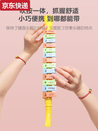 奇立彩口风琴儿童乐器口琴幼儿喇叭吹口哨竖笛宝宝小喇叭玩具早教 皮卡丘13音口风琴可吹更多歌曲