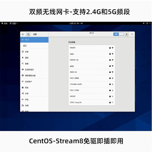 JEQLO适用于实验kali Linux免驱渗透测试USB无线网卡WiFi接收器AP|深度系统ubuntu|centos|cdlinu centos7_8_9【新款】 双频300Mbps 标配