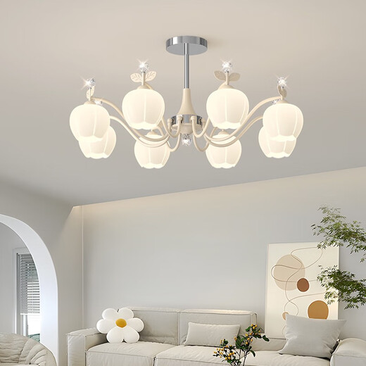 OPP (Opple) Wohnzimmer Kronleuchter Einfacher Butterstil 2025 Designer Neue Lampen und Vollhauspaket-Kombinationslampen CX-967-6 Kopf + 85 cm + 54W Wandsteuerung + Drei-Farben-Licht