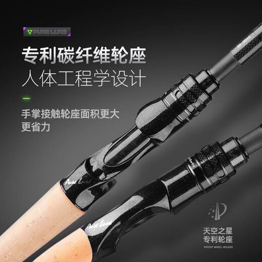 pure-lure纯路新款RH路亚泛用竿便携旅行竿虫竿雷强竿路亚竿直柄枪柄 682m 枪柄RH-CH*2.03米