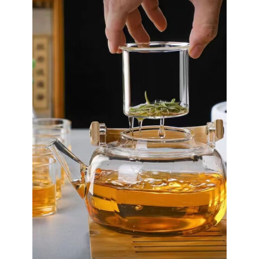 Ye Yu thickened heat-resistant glass tea kettle electric ceramic stove special household lifting beam tea set 1000ml milliliter lifting beam kettle