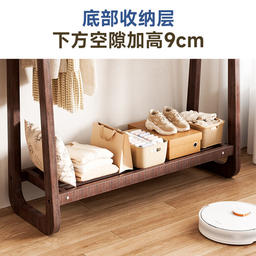 Stable clothes rack floor-standing solid wood coat rack thickened stable storage rack bedroom clothes hanger simple YA6110H
