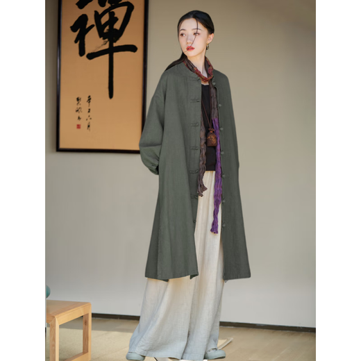 Costume zen ponfy Buddhist costume de style femme de style bouddhiste pratiques en vêtements simples robe Suite chinois style zen culte de temple