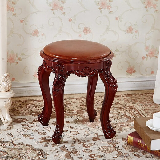 Sanqihu piano stool guzheng stool guzheng piano stool single European dressing table stool American makeup chair Chinese style dark green square stool