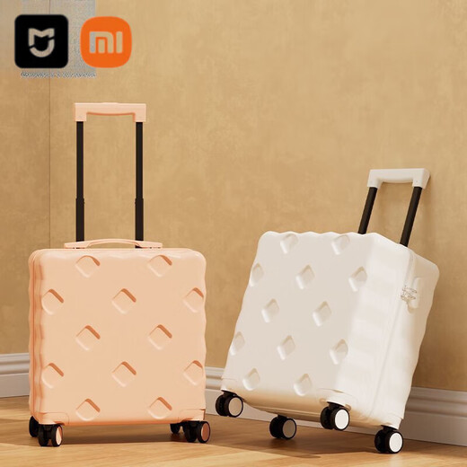 Xiaomi (MI) large-capacity computer lightweight and boardable luggage multi-function trolley case student password suitcase 18 durable regular version_701 lilac purple 18-inch boardable_PC box light and durable