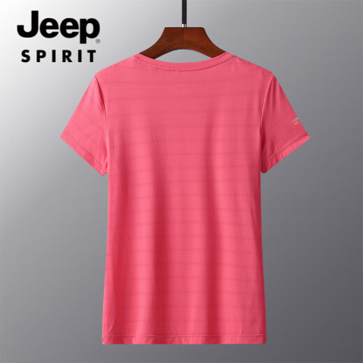 JEEP SPIRIT夏季薄款冰丝速干t恤男宽松大码运动休闲圆领透气冰丝上衣T恤 JEEP6628男白色LAY LOW 3XL 男155-170斤