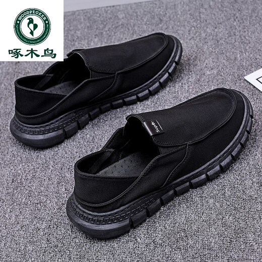 Pájaros carpinteros viejos zapatos de tela de beijing para hombres de moda versátiles versátiles zapatos de lona perezoso zapatos casuales perezosos transpirables zapatos de moda YS9901 beige 42
