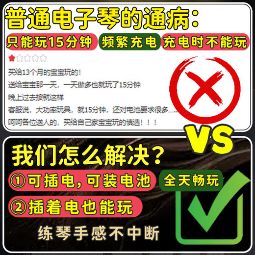 Live stone electronic keyboard children's piano toy 1-3 years old 3-6 baby one-year-old baby toy girl birthday gift New Year high-end portable gift box 37 keys bonus microphone + earphones + music score + video + dual power supply wooden 2-6-12 years old entry-level baby toy newborn meet birthday gift New Year's Day