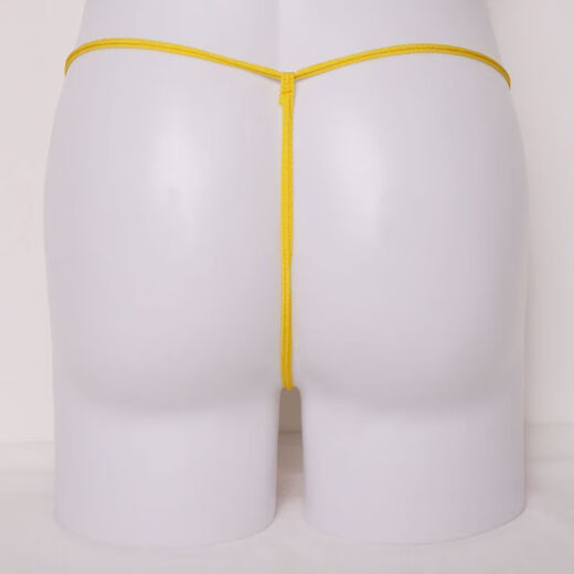 Renduo men's sexy underwear, sexy thong with JJ penis exposed in the middle, no-take-off T-pants for gay men, black, one size fits all, 160Jin, Jin is equal to 0.5kg, within