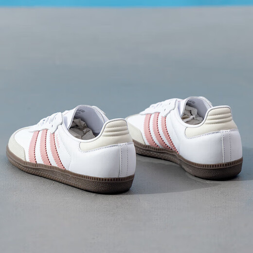Adidas (Adidas) Brettschuhe Frauenschuhe 2025 Herbst neue Student Retro Sneakers Low Top Light Casual Schuhe Deutsche Trainingschuhe Ji2677 Weiß/Miracle Purple Powder Samba 20 36 (2mm)