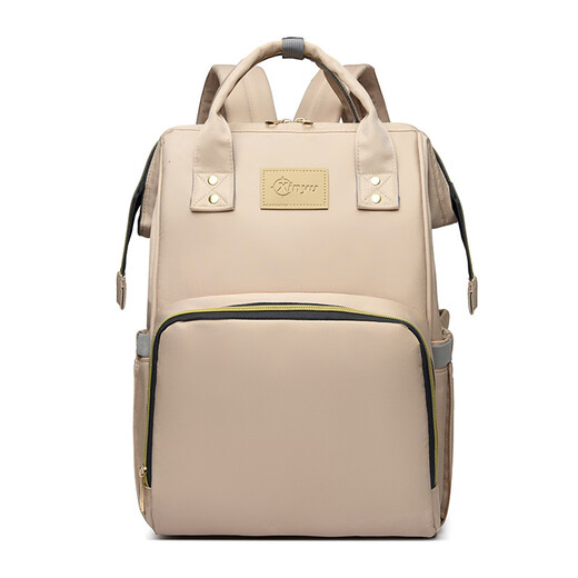 Velvet Ártico 2025 Nuevo bolso madre Mother Bag Mother Bag a prueba de agua Multifuncional Bolsa de leche de gran capacidad Polvo Bag Color de color caqui [28 litros impermeables en espesas] Entrega al carruaje de los niños colgando