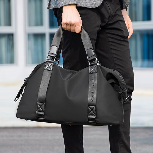 Marco Leiden Travel Bag Men's Large Capacity Business Travel Luggage Bag Sports Fitness Bag Handbag MR8066 Elite Black