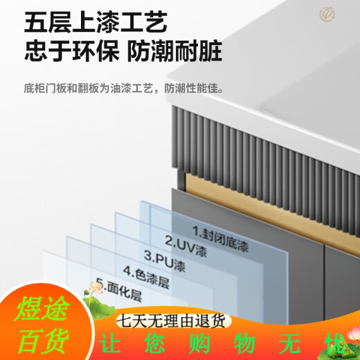恒洁浴室柜 陶瓷一体盆卫生间美妆镜洗脸盆柜组合BC6146-080S 太空灰6 奶油白618980cm奶油白80cm6189