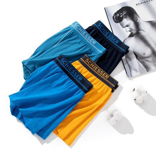 SCHISERSER MENSER UNTERSICHT PURS DER Dünne Frühlings- und Sommer Mid-T-T-T-T-T-T -3-Herren-Ecke Herrenboxer Unterwäsche atmungsaktive große Shorts Offizielle Flagge 13977 Farbe Blau/Prinzessin M.