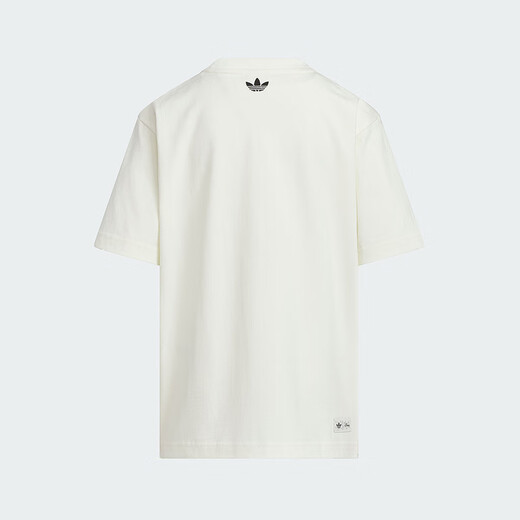 阿迪达斯 （adidas）三叶草  2025秋男舒适透气运动休闲大童短袖T恤 KG6627 均码 110CM