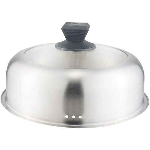 Aoshida 304 stainless steel pot lid thickened steamer pot lid multi-purpose round universal pot lid tempered glass household high lid outer diameter 31.3cm (transparent glass)