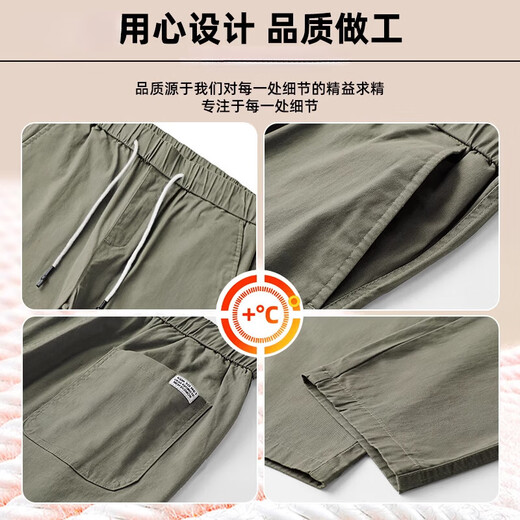 Romon casual pants for men's summer thin 2025 new high-end trendy brand pure cotton sports loose straight cut pants for men 9904 dark gray L [30-31 size - weight 110-130Jin [Jin equals 0.5 kg]]