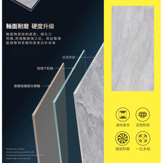 
He Jiagong's whole body marble tiles 1200X600 wall tiles glossy gray living room floor tiles Foshan new large panel background wall Karaka white 12804 600*1200
