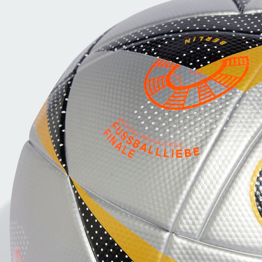 adidas European Cup final stage, football for competition/training, adidas official IX4046 metal silver/gold/black/red fluorescent No. 5 ball