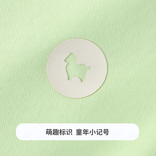 MQDMINI children's short-sleeved T-shirt 2025 summer new style boys' quick-drying sun protection sportswear girls' thin tops A running pony sapphire green + dark gray 100