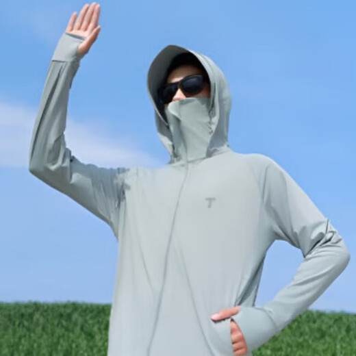 Ice silk hat brim sun protection clothing for men in summer breathable fishing sun protection clothing Ice feeling sun protection clothing BXT8002 light gray one size fits all 80-160Jin Jin equals 0.5 kg