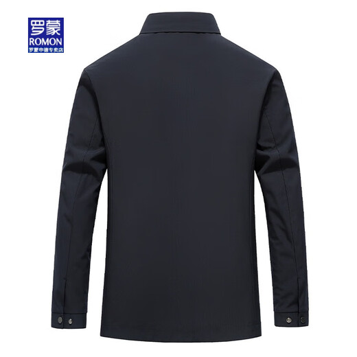 ROMON brand lapel windbreaker jacket for men, medium and long, spring and autumn 2025 new high-end business middle-aged dad coat LC009 Khaki 3XL 190 150Jin Jin equals 0.5kg -170Jin Jin equals 0.5kg