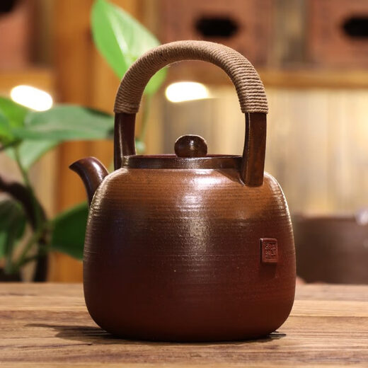 
Chinese-style runi pot tea-making health clay pot household large capacity outdoor water kettle pure hand-pulled teapot small 9856 kiln variant 730ml super high kiln above 1L
