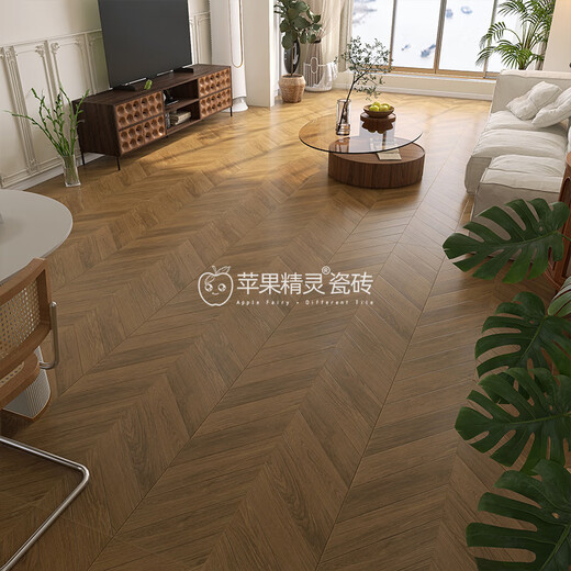 
Apple Elf Cream Style 600x1200 Ultra White Embryonic Velvet Soft Light Tile Full-Porcelain Fish Bone Pattern Living and Dining Room Wood Grain Floor Tiles S6227[3C Appendix G-Double Zero Water Absorbent] 600x1200