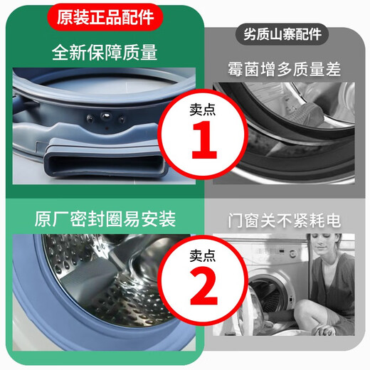 初构想适用三洋Radi8SRadi9S荣事达WF80BHS265R洗衣机门密封圈橡胶窗垫 17号3890窗垫