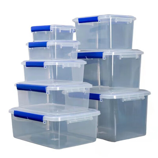 Liggröße Frischwachtbox mit Deckelhotel Küche gefrorene Lebensmittelablagerungskiste transparente Frischwachtbox Rechteckige Kunststoffbox plus High-End-High-End 9926 (10 Liter) [Drücken Sie Decktyp] Einsteuelchen Packung