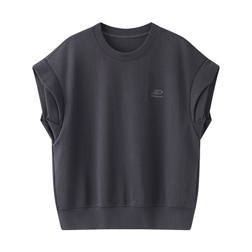 
Ainos 2025 summer new sports style skirt short-sleeved T-shirt top set women's two-piece set 9215 smoke gray S