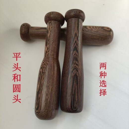 Baichao chicken wing wood garlic pounding stick manual garlic pounding garlic hammer wooden old-fashioned manual grinding rod household garlic pressing artifact round head garlic pounding hammer length 17.5cm diameter 3.7