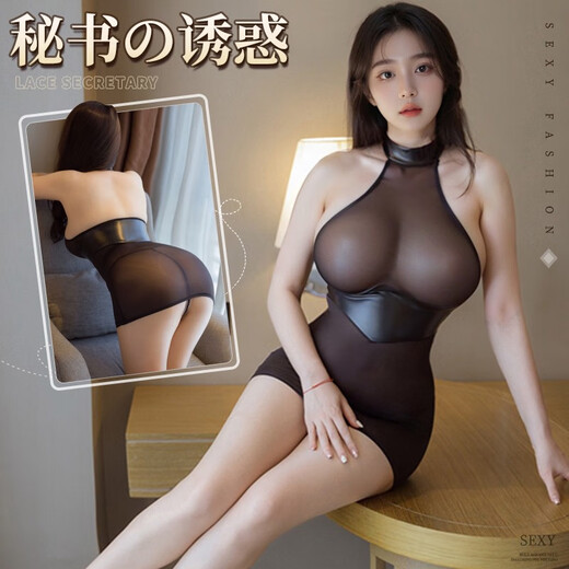 性感情趣内衣2024新款睡衣战袍床上制服大码9737 紧身裙黑色 均码建议体重80-120斤