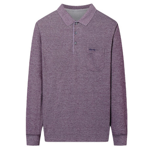 Xiong Zhengchun Qius neue reine Baumwoll-Longe-T-Shirt-T-Shirt-Mischlampe-Polo-Hemd mittleren Alters und älteren Lose Real Pocket Pack ein Stück 9902 Blau M 165/Vorgeschlagen 90-120jin [Jin entspricht 0,5 kg]