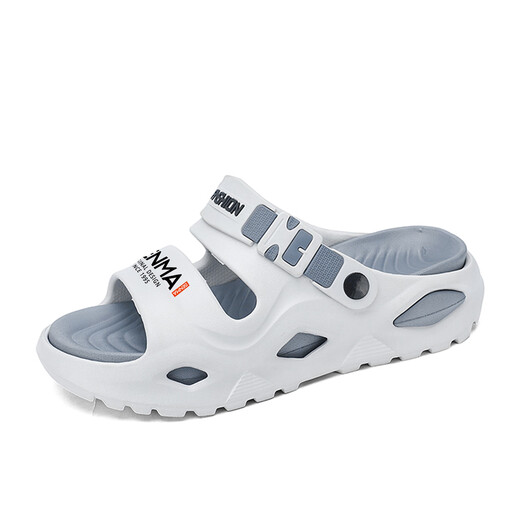 Semir 2025 Summer nuevos zapatos para hombres zapatos de playa casuales con sandalias afuera sin adelgazamiento de un adelgazamiento y sandalias de dos ropa para hombres gris 42-43