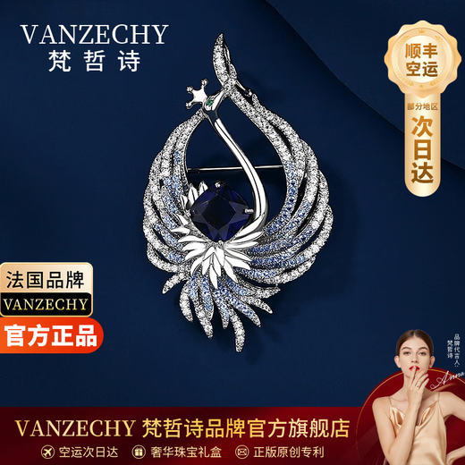 Genuine Fanzhe Poetry Wings Brooch, high-end women's light luxury and atmospheric brooch, anti-exposure corsage, Valentine's Day birthday gift for girlfriend Wings Brooch, next day delivery by air