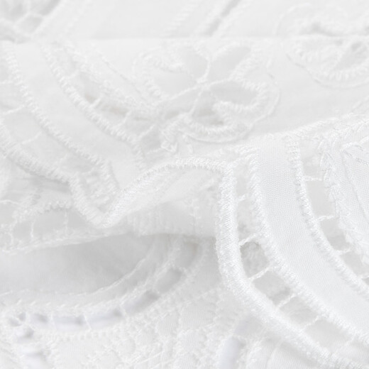 Ep yaying Frauenkleidung weiße Baumwolle Spitzen Schmetterling gesticktes Kleid 2025 Sommer Neues Modell 4505b Weiß M.