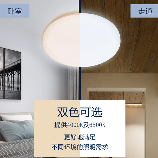 Philips LED ceiling light ultra-thin three-proof balcony light bedroom aisle simple corridor light Hengyan insect-proof and mosquito-proof 17W white light