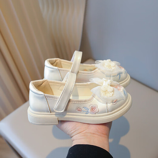 Niña Hanfu Hanfu Children's Shoes 2025 Summer NUEVO estilo chino NUEVO NIÑAS DE NUEVO PROBLECIMIENTO DE JUNIO ANTIGUO ANTIGUO ZAPATOS DE LA BORCHA DEL THITE [Bubble Gum/1180] 33 La longitud interna es de aproximadamente 20.2 cm