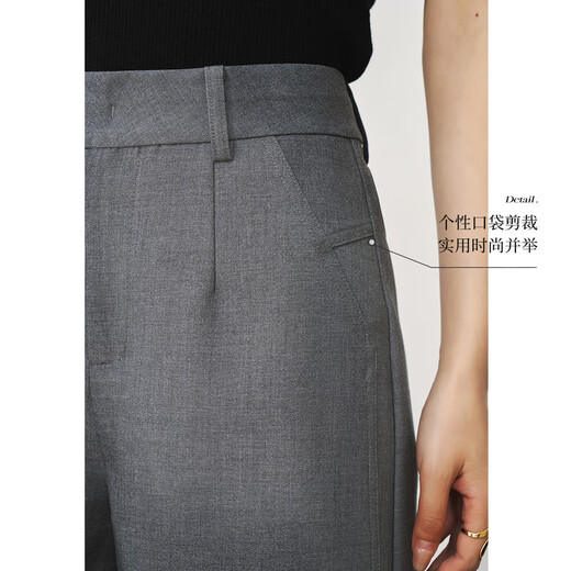 Olrain欧芮儿灰色西装短裤女装夏季2025新款高腰韩版小个子热风裤子 灰色 L 165/72A/L