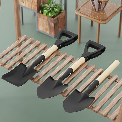 Thickened shovel on the front, gardening snow shovel, outdoor digging soil to grow vegetable trees, gardening farm tools, sea shovel, beach