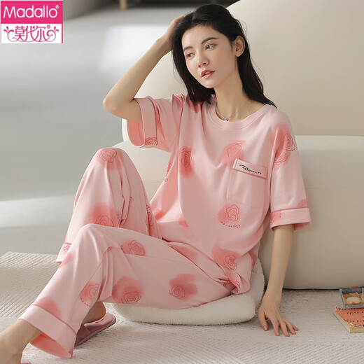 Pyjama modal pour les femmes en coton pur en coton pur et et printemps