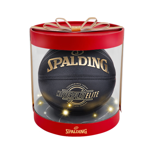 斯伯丁（SPALDING）斯伯丁 NEVERFLAT系列 PU篮球 抓握感强 黑金色 7号训练男女同款 7号球+反光抽绳背包