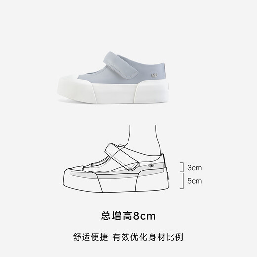 IIJIN 2024 Nouvelle pantoufles à une jambe de 8 cm d'épaisseur et à la mode et simple pour les femmes yf698abq gris 34