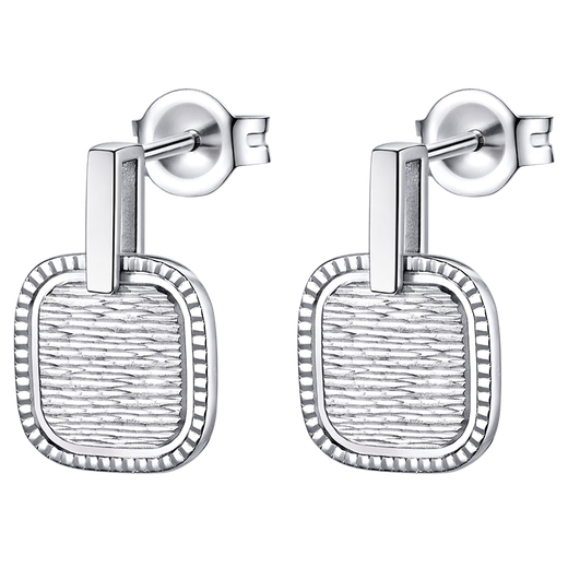 Gold Supreme (3DG Jewelery) platinum simple rhombus geometric square pt950 earrings as a gift for your girlfriend, priced by the gram 3.99 grams (including labor cost 419 yuan)