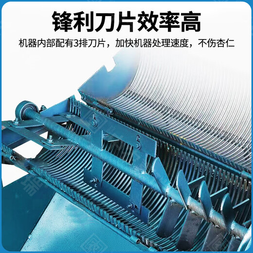 
Zhongnong Jiarui almond kernel apricot meat apricot kernel separator Shan Apricot peeling machine core meat separator thickened steel pulp separator 1050 flagship almond divider-single machine