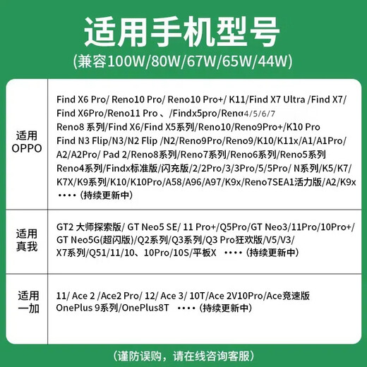 
Xin Jisheng is suitable for OPPO charger gallium nitride 80W/100W super flash charging set findx8 real-life fast charging head reno8pro+/12/13 mobile phone ace data cable charging head 1 meter set [adapted to 80W super flash charging] flash charging head + flash charging line