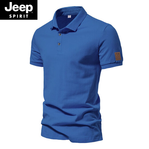 Jeep Spirit American Retro Perlenboden Baumwollmänner Polo. Shirt Solid Color Casual Business Pendeln kurzärmelig T-Shirt Sommer halbärmeligte Reversklumpen (aq new 691) 2xl 2xl (150-165jin [Jin ist gleich 0,5 kg])