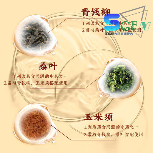 Beijing Tongrentang Hawthorn Tea Green Money Willow Mulberry Leaf Corn Scarf Hawthorn Tea Blood Pressure Reducing Tea Blood Lipid Blood Sugar Three High Fatty Liver Fat Glycerin Two Boxes Basic Hawthorn Green Money Willow Corn Scarf Mulberry Leaf Tea
